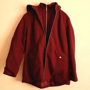 Maroon 3/4 Length Winter Coat